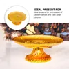 Bowls Altar Fruit Tray Sacrificial Offering Plate Plastic Cupcake Stand Golden Lotus Design