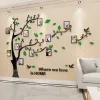 Stickers 3D DIY Photo Frame Tree Branch Wall Sticker Mirror PVC Acrylic Wall Decals Adhesive Family Photo for Wall Decal Background Decor