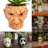 Pots Gothic Outdoor Cactus Flower Pots Horror Clown Succulent Plant Pot Creative Resin Garden Planter Home Vase Scare Crafts Ornament