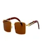Büffelhornbrille, randlos, modische Herren-Designer-Marken-Sonnenbrille, weiße, schwarze, rote Linse, Bambusholz-Sonnenbrille, Herren-Holz-Eyegla6155492