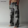 Stelle e strisce 3D All Over Print Pantaloni a gamba larga a figura intera Hipster Fi Streetwear Pantaloni sportivi taglia US Abbigliamento uomo J0ZA #