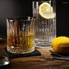 Theekopjes 460 ml verticaal gestreepte transparante glazen whisky wijnbeker buitenlandse bar bier spirit groothandel
