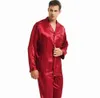 Męskie jedwabne satynowe piżamę Zestaw piżamy piżamowy zestaw PJs Zestaw sutowy salon s, m, l, xl, 2xl, 3xl, 4xl__perfect prezenty 55di##