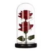 Fleurs décoratives en verre Rose fleur cadeau saint valentin pour hommes couverture éternelle