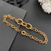 Charme pulseiras para reines moda luxo metal cor de ouro corrente hip-hop vintage clássico colar para mulheres personalizado festa jóias