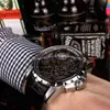 Klockor för män Automatisk Excalibur Luxury Watch Chain Movement Case 46 mm gummiband med dubbla flygande hjul perforerad teknik för att uppnå KKZS