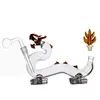 Lifelike 3D Dragon Shape Dab Rig Hookahs 10 인치 14mm 암 머리 유리 오일 버너 봉 샤워 헤드 Perc Bubbler 워터 파이프 다운 스템 오일 냄비와 보울