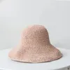 ベレー帽の手作り織りラフィア太陽の帽子女性のための黒いリボンレース上の大きな縁の麦わら帽子屋外ビーチサマーキャップチャペウフェミニーノ