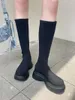 Boots Round Toe High Heels Shoes Thick Bottom Women Fashion Botines Para Mujeres Elegent Cozy Bota Feminina