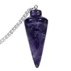 Collane con ciondolo TUMBEELLUWA Collana con pendolo cono in pietra di cristallo curativa per chakra bilanciamento rabdomante divinazione gioielli unisex fortunati