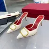 designer shoes intellectual ladies slim heeled sandals flat bottom versatile sandals wedding ball formal with women's shoes Versatile slippers