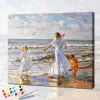 Número Seaside Pintura por Número Figura Crianças Kits DIY Tinta Acrílica Para Adultos Imagem a Óleo Coloração Desenho por Número Decoração