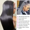 4x4 HD Glueless Pre Plucked 24 Inch 150% Density Closure Wig Brazilian Virgin Straight Lace Front Wigs Human with Baby Hair