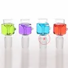 Smoking Colorful Thick Glass 14MM 18MM Male Joint Portable Liquid Freezable Herb Tobacco Glass Filter Bowl Oil Rigs Waterpipe Bong DownStem Bubbler Holder DHL