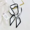 6 Pcs Women Narrow Thin Scarf Hair Accessories Letters Print Long Ribbon Handle Bag Ribbons Multi Function Decorative Neckerchief ZZ