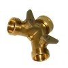 Connectors Brass Female 3/4 2 Way Tap Garden Tap Irrigation Hose Pipe Splitter 2 Way Connector 3/4 Male Garden Irrigation Tools 1Pcs