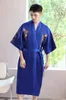 Sleepwear Men mantel broderi dra sommar kimo badklänning sexig nattkläder lösa badrock underkläder v-hals överdimensionerad loungewear g4ce#