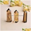 Water Bottles Portable Natural Crystal Point Healing Obelisk Wand Quartz Bottle Tools Home Decor Drop 210610 Delivery Garden Kitchen, Dhpaa