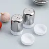 Bottiglie di stoccaggio Cucina Bottiglia multifunzionale per spezie in acciaio inossidabile a cinque fori Barattolo di condimento per pepe Accessori per utensili da barbecue