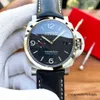 Relógios de luxo para homens de relógio mecânico masculino PANEREI SWISS MOVIMÁTICO AUTOMÁTICO SAPPHIRE Mirror 44mm Importado Bandeira de relógio de borracha Itália Sport Wristwatch KPBH