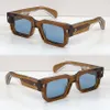 Jacq Jmm Luxus-Marken-Designer-Quadrat-Sonnenbrille für Männer und Frauen, polarisiert, handgefertigt, hochwertige Plank-Rechteck-Sonnenbrille mit Box, Lunette de Soleil