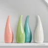 Vasos nórdico garrafa de cerâmica criativa casa sala de estar quarto vaso curvo mini hidroponia 1 pc