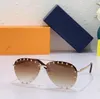 Solglasögon för kvinnor och män Summer Rivet Style 0997 Antiultraviolet Retro Shield Lens Plate Oval Frameless Fashion Gereeglasses RA2287263