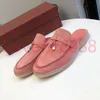Luxury Business Leather Loafer Lp piano Loafers Womens Slippers Summer Walk Designer Flats Shoe Moccasins Women Sandals ladies slipper