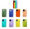 Casos de telefone celular de silicone para iPhone 12 Mini Pro Max Pop It Toys Sensory Push Bubble Pack Packages3213590