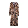 Femmes Boho Maxi robe col en V ample imprimé longue Cocktai fête plage vacances décontracté été robe d'été 240318