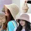 Bérets Chapeau de seau respirant Grandes visières Casquette de pêcheur solaire Femmes Filles