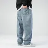 Hanlu Baggy-Jeans für Männer Streetwear Koreanische Fi Klassische Feste Farbe Vintage Lose Denim Hosen Männliche Trend Marke Hosen m2HM #