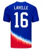 USWNT USASサッカージャージーフットボールシャツ2024 4スターメンキッズキットUSMNT 24-25 MAILLOT DE FOOT MEN CONCACAF GOLD CUP 2024 WOMEN'S WORLD MCKENNIE SMITH MORGAN