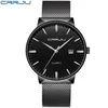 CWP 2021 Crrju Fashion Casual Quartz Watch Men Classic Business Business Luxuria in acciaio inossidabile Relogio Masculino Mens orologi234c