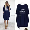 Urban Sexy Dresses I Cant Breathe Womens Trendy Dress Fashion Girls Y Party Club Casual Acitve Long Sleeve Active New Drop Delivery A Dhymx