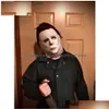 لوازم حفلات الأحداث الأخرى Cafele Halloween 1978 Michael Myers Mask Cosplay Costume Latex Brops for ADT White High Qual DHHR2