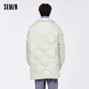 Semir Down Jacket Men 2023 Inverno New Fi Three-Proof Quente Casal Tendência Simples Mid-Length Top Trend Coat I5ds #