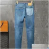 Herr jeans modedesigner mens vår/sommar ny verksamhet alla matchar casual byxor storlek 29 till 40 droppleveranskläder kläder dhcja
