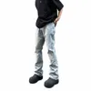 Jeans skinny Casual Fi Streetwear Pantol Pantalon d'été Ropa Hombre Vaqueros Pantalon en jean à jambe droite Distred Fit d2QI #