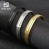Aço inoxidável torcido cabo manguito aberto pulseira para homem preto/ouro cor viking homem pulseira moda jóias atacado 240311