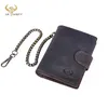 Wallets Cattle Male Real Leather Luxury Fashion Design Large Capacity Vertical Standard Wallet Snap Purse For Men 515-b
