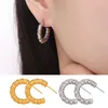 Boucles d'oreilles OL en acier inoxydable en forme de C pour femmes, Style ethnique torsadé en bambou, bijoux de luxe légers, vente en gros