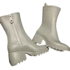 Luxurys Designers Women Rain Boots England Style Waterproof Welly PVC Water Rains Shoe Zipper Vintage Square Head Shoes Fashion KN7037251