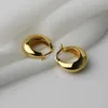 Hoop Huggie Punk ronde dikke hoepel oorbellen geschikt voor vrouwen goud gegalvaniseerd brede en dikke geometrische metalen verklaring oorbellen vintage sieraden 24326