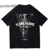 Hot Selling Summer Trendy Brand T-shirt med stor V-tryck rund nacke tröja för män och kvinnor fashionabla kortärmad ren bomull XC38