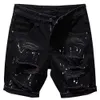 Summer Luxury Kpop Mens Y2K streetwear jeans strappato designer di inchiostro a tratto di inchiostro inchiostro angosciata fidanzato casual shorts black shorts 240321