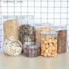 Food Jars Canisters 50 pieces/batch of plastic food cans kitchen biscuit sealed cans kitchen storage cans baked goods storage boxes dry rain cansL24326