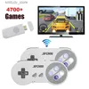 Jogadores de jogos portáteis 2.4G console sem fio SNES NES HDMI compatível com sticks de jogos integrados 4700 + jogos vintage adequados para SFC Drive SF900 Q240326