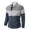 Herfst En Sinter Mannen Nieuwe Jas Fi Baseball Shirt Grab Fleece Warm Casual Trui Rits Vest Trend Kleur Trui f2fE #