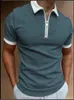 Herr t-shirts 2023 mens smala fit argyle tryck polo skjorta män vintage polo skjortor varumärke män kort-slad skjorta sommarkläder t240325